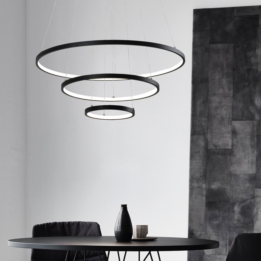 LED luster na sajli LED/42W/230V 3000K crna