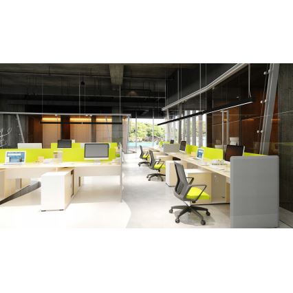 LED luster na sajli LED/44W/230V 3000K 120 cm, crne boje