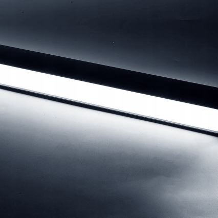 LED luster na sajli LED/44W/230V 6000K 120 cm crna