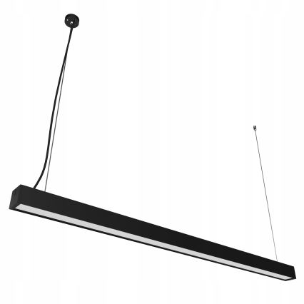 LED luster na sajli LED/44W/230V 6000K 120 cm crna