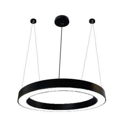 LED luster na sajli LED/50W/230V 4000K prečnik 100 cm crni