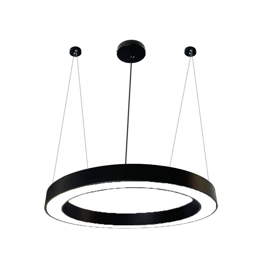 LED luster na sajli LED/50W/230V 4000K prečnik 100 cm crni