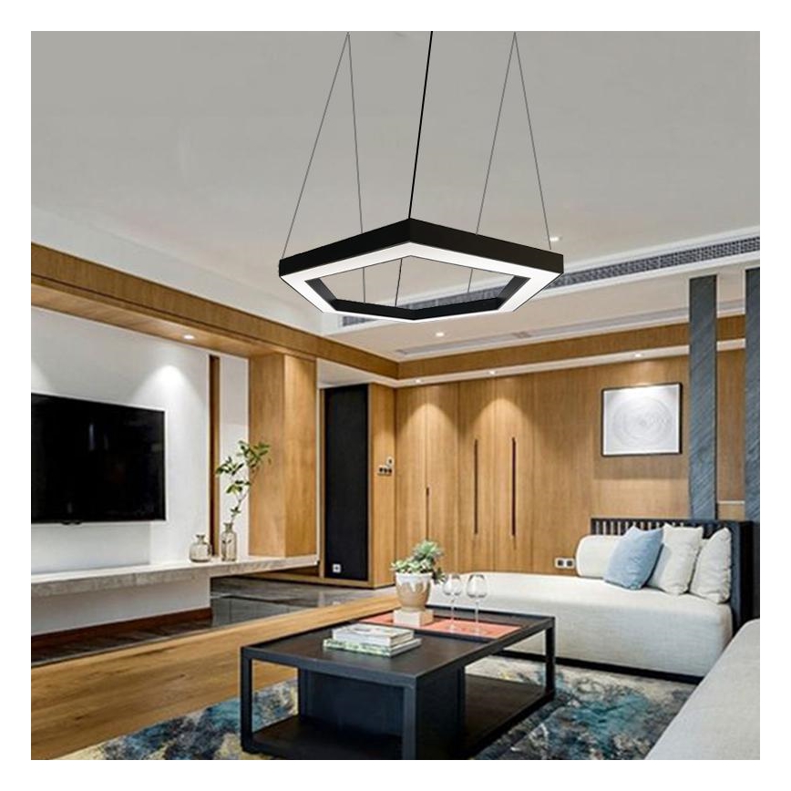 LED luster na sajli LED/50W/230V 4000K prečnik 100 cm