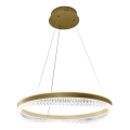 LED luster na sajli LED/52W/230V prečnika 60 cm zlatni