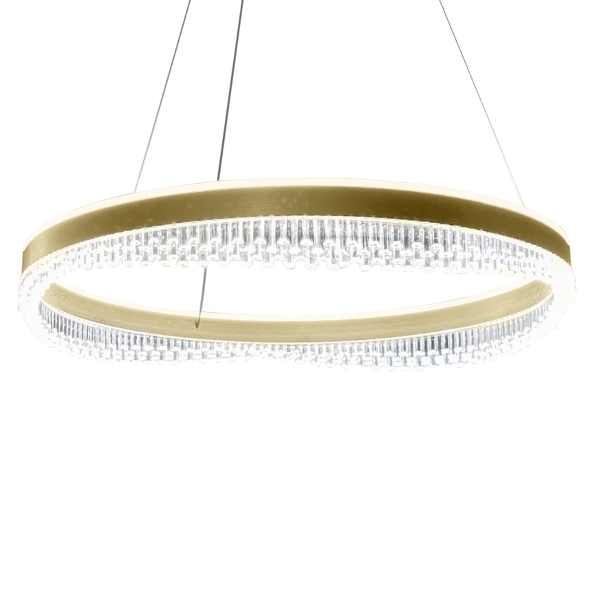 LED luster na sajli LED/52W/230V prečnika 60 cm zlatni