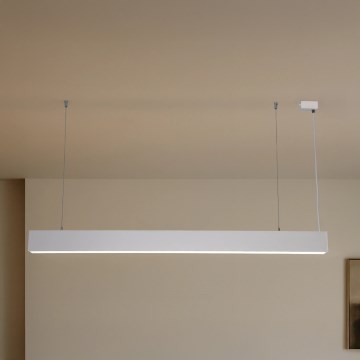 LED luster na sajli LED/55W/230V 3000/4000/6500K 120 cm bela