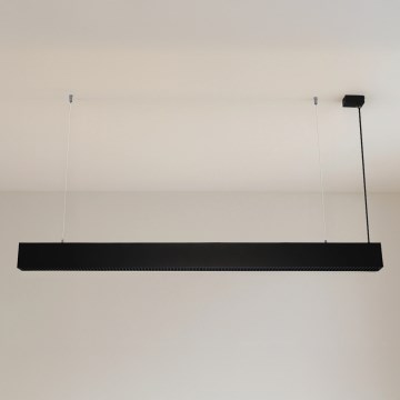 LED luster na sajli LED/55W/230V 3000/4000/6500K 120 cm crna
