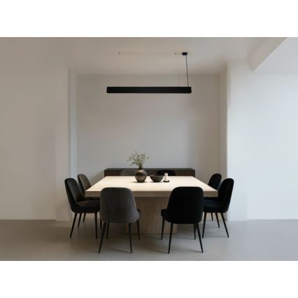 LED luster na sajli LED/55W/230V 3000/4000/6500K 120 cm crna