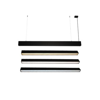 LED luster na sajli LED/55W/230V 3000/4000/6500K 120 cm crna