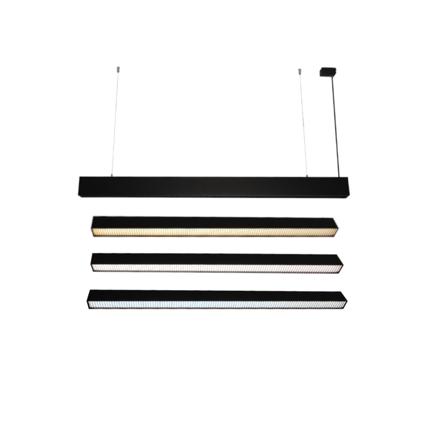 LED luster na sajli LED/55W/230V 3000/4000/6500K 120 cm crna