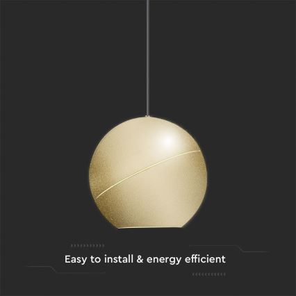LED luster na sajli LED/8,5W/230V 3000K zlatna