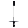 LED luster na sajli LED/9W/230V 3000K, crne boje