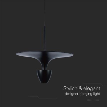 LED luster na sajli LED/9W/230V 3000K, crne boje