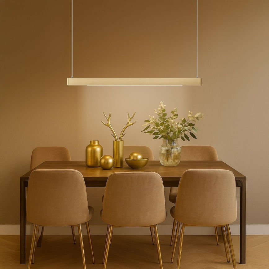 LED luster na sajli LINEA LED/36W/230V 3000/4000/5700K CRI 90 zlatna