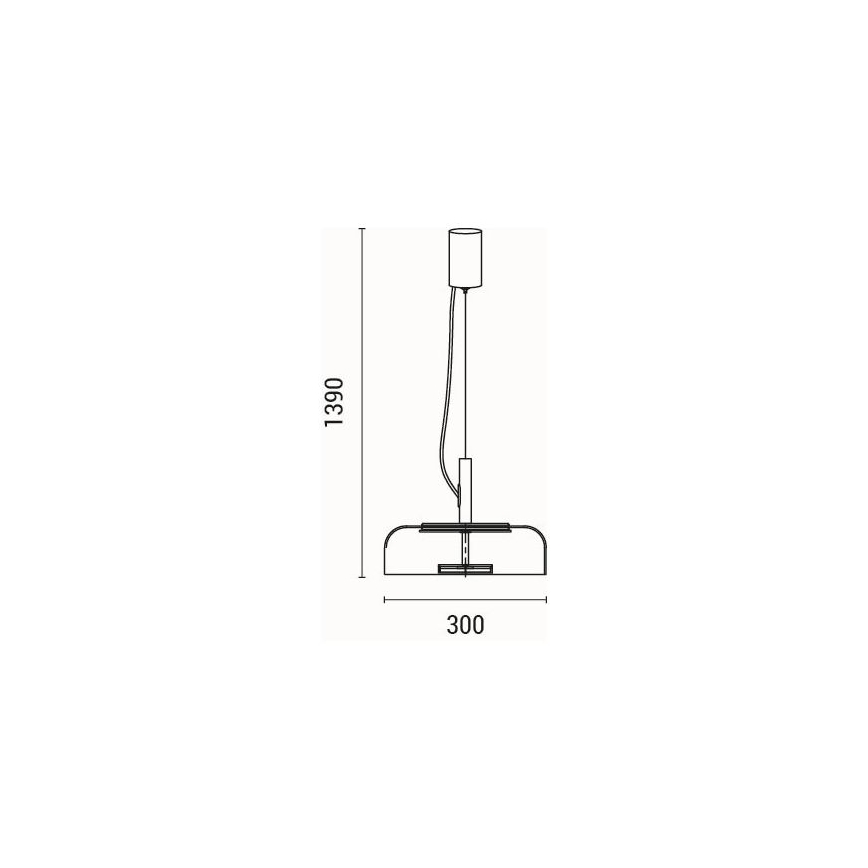 LED luster na sajli LOBBY LED/8W/230V 3000K prečnik 30 cm