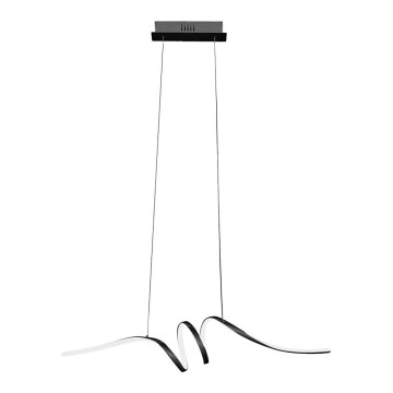 LED luster na sajli LOOP LED/28W/230V, crni