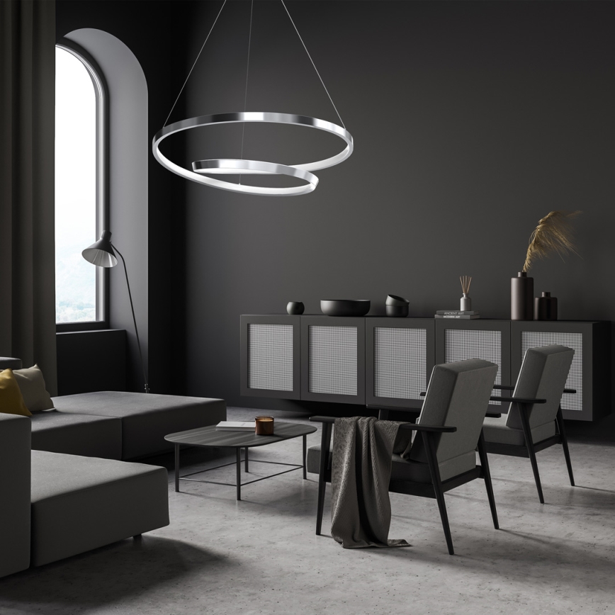LED luster na sajli LUCERO LED/48W/230V sjajni hrom