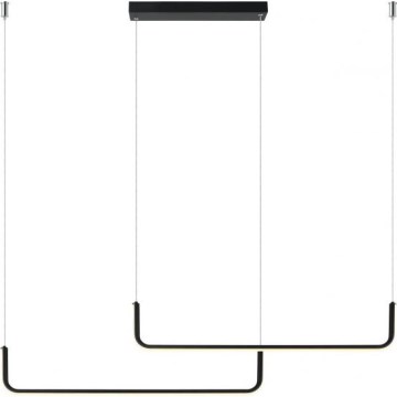 LED luster na sajli MALAWI 2xLED/20W/230V 3000/4000/6000K crni