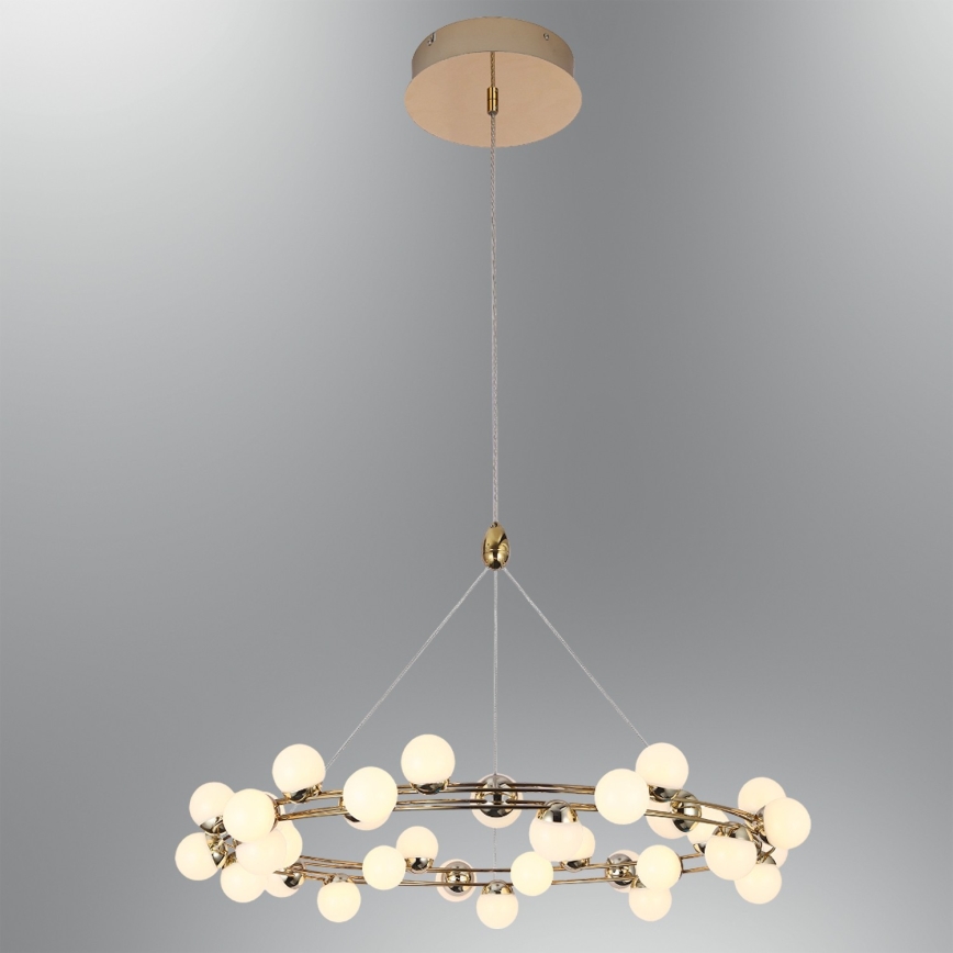 LED luster na sajli MARS LED/50W/230V 3000K zlatni
