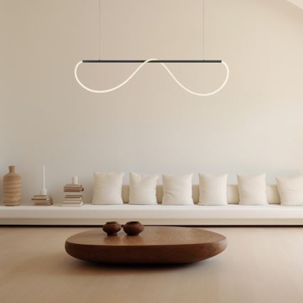 LED luster na sajli MELECA LED/36W/230V 3000/4000/6000K 160 cm crna