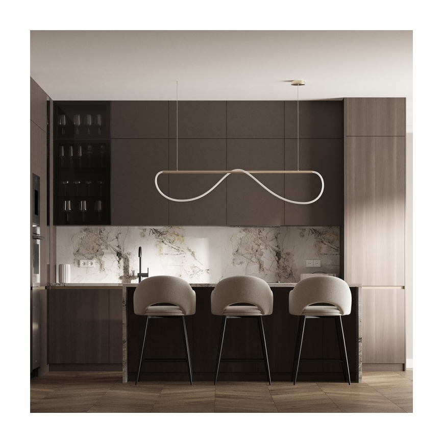 LED luster na sajli MELECA LED/36W/230V 3000/4000/6000K 160 cm zlatna