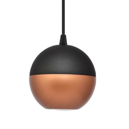 LED luster na sajli MIDWAY 4xGU10/4,8W/230V crna/bakarna