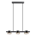 LED luster na sajli MIRELLA 3xGX53/6W/230V crna