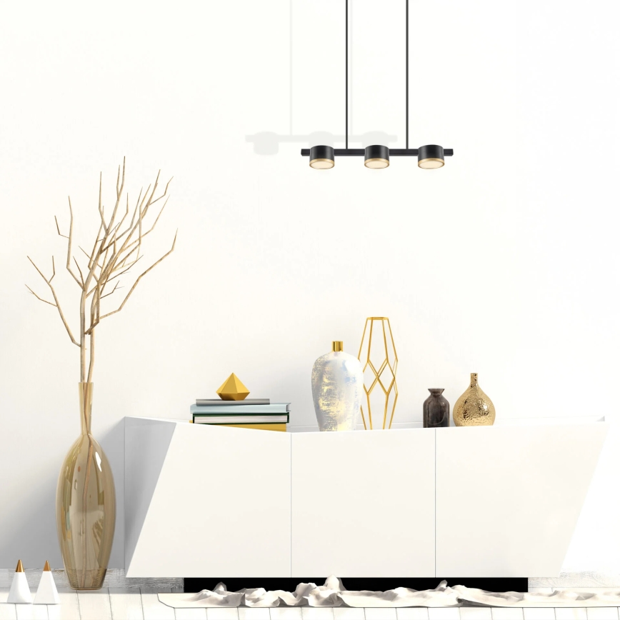 LED luster na sajli MIRELLA 3xGX53/6W/230V crna