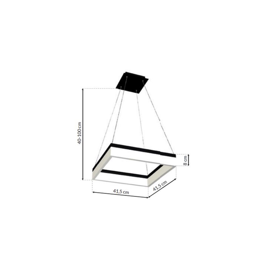 LED luster na sajli NERO LED/32W/230V