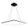LED luster na sajli NIX LED/25W/230V, crne boje