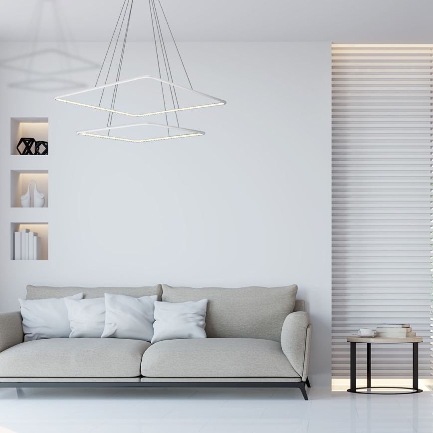 LED luster na sajli NIX LED/50W/230V bela