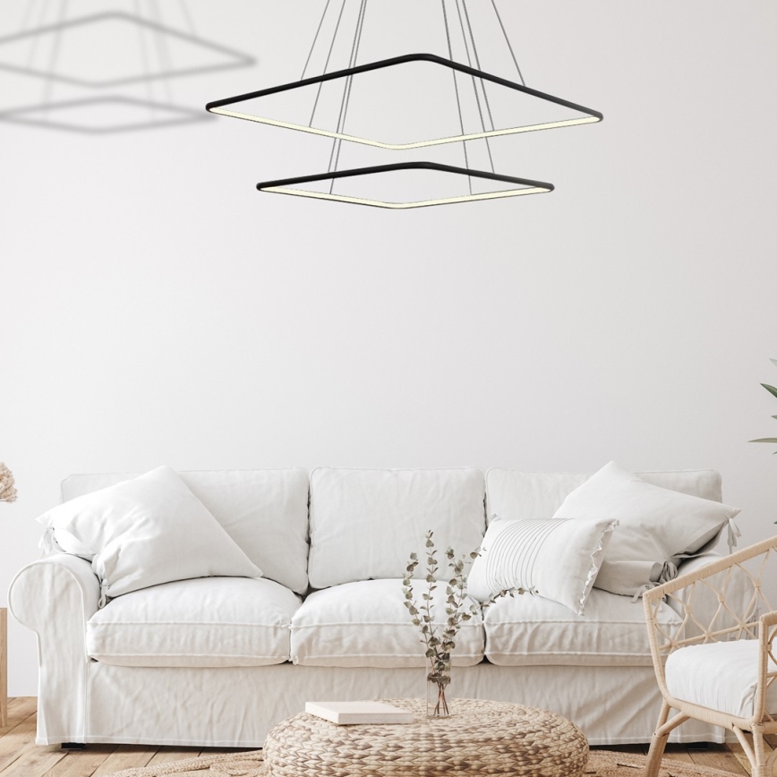 LED luster na sajli NIX LED/50W/230V crna