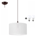 LED luster na sajli NOEL 1xE27/60W/230V bela
