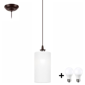 LED luster na sajli NOEL MINI 1xE27/60W/230V bela