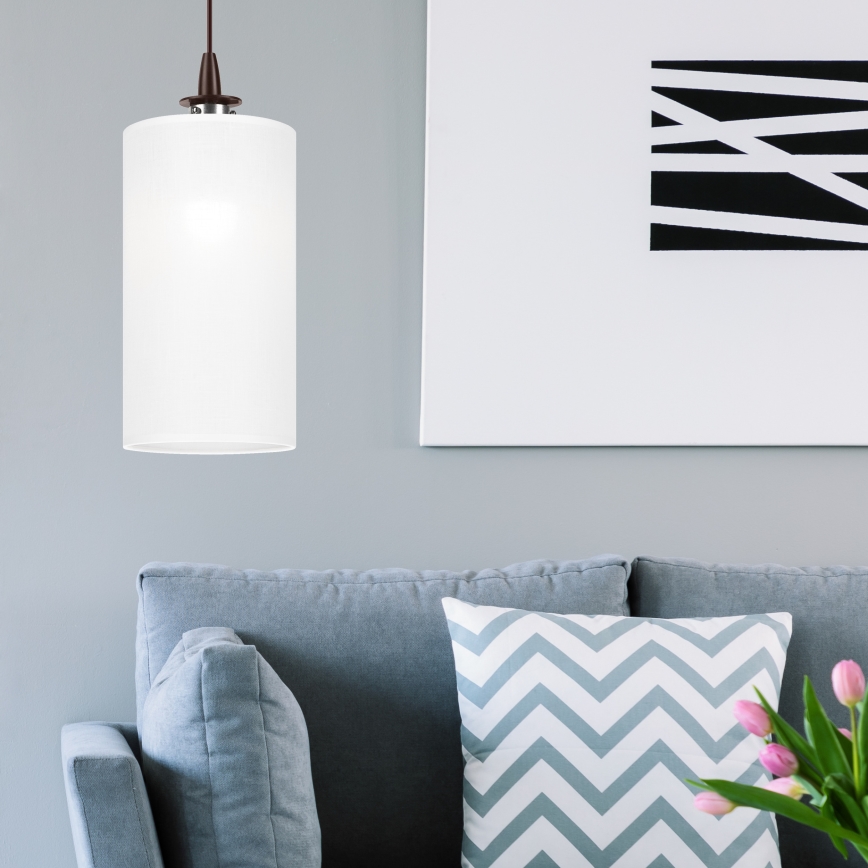 LED luster na sajli NOEL MINI 1xE27/60W/230V bela
