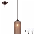 LED luster na sajli NOEL MINI 1xE27/60W/230V braon