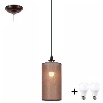 LED luster na sajli NOEL MINI 1xE27/60W/230V braon