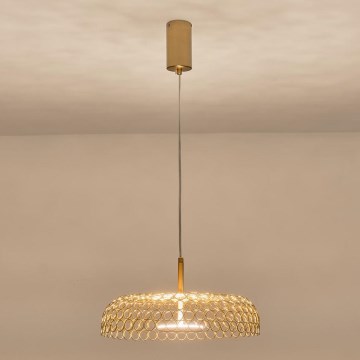 LED luster na sajli PERFORATO LED/10W/230V 3000K zlatni prečnik 35 cm