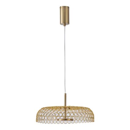 LED luster na sajli PERFORATO LED/10W/230V 3000K zlatni prečnik 35 cm