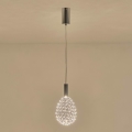 LED luster na sajli PERFORATO LED/6,3W/230V 3000K sjajni hrom, prečnik 14 cm