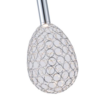 LED luster na sajli PERFORATO LED/6,3W/230V 3000K sjajni hrom, prečnik 14 cm