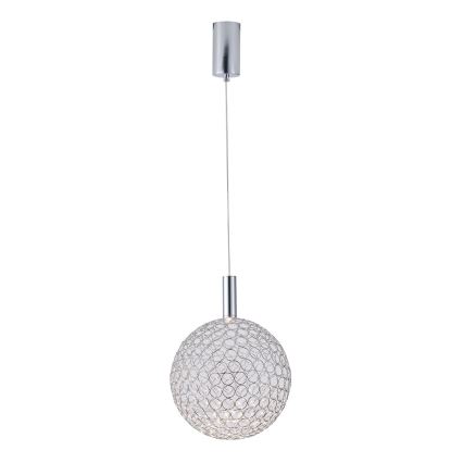 LED luster na sajli PERFORATO LED/6,3W/230V 3000K, sjajni hrom, prečnik 25 cm