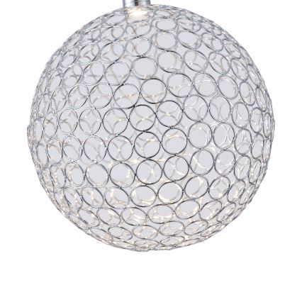 LED luster na sajli PERFORATO LED/6,3W/230V 3000K, sjajni hrom, prečnik 25 cm