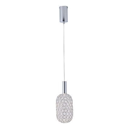 LED luster na sajli PERFORATO LED/6,3W/230V 3000K sjajni hrom prečnika 13 cm