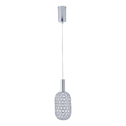 LED luster na sajli PERFORATO LED/6,3W/230V 3000K sjajni hrom prečnika 13 cm