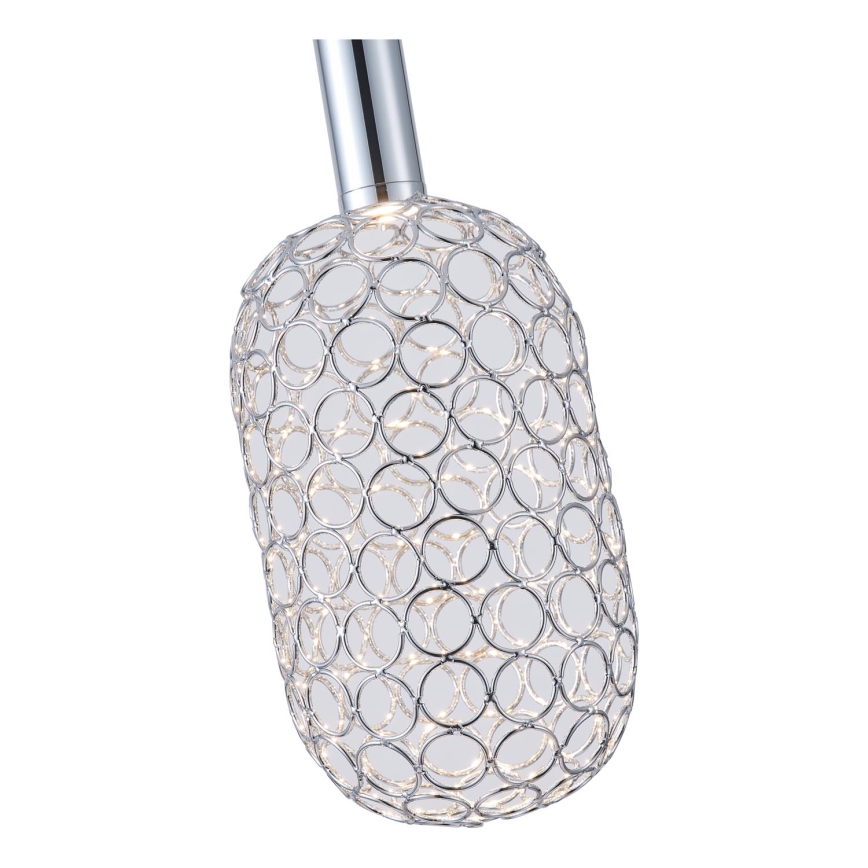 LED luster na sajli PERFORATO LED/6,3W/230V 3000K sjajni hrom prečnika 13 cm