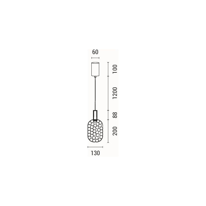 LED luster na sajli PERFORATO LED/6,3W/230V 3000K sjajni hrom prečnika 13 cm