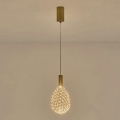 LED luster na sajli PERFORATO LED/6,3W/230V 3000K zlatna, prečnik 14 cm