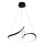 LED luster na sajli PERLA LED/34W/230V crna