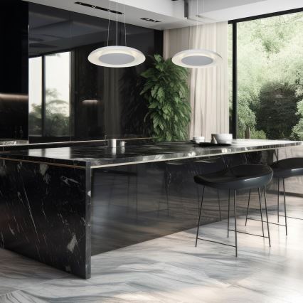 LED luster na sajli PIATTINO LED/30W/230V 2700/3200/4000K pr. 40 cm bela